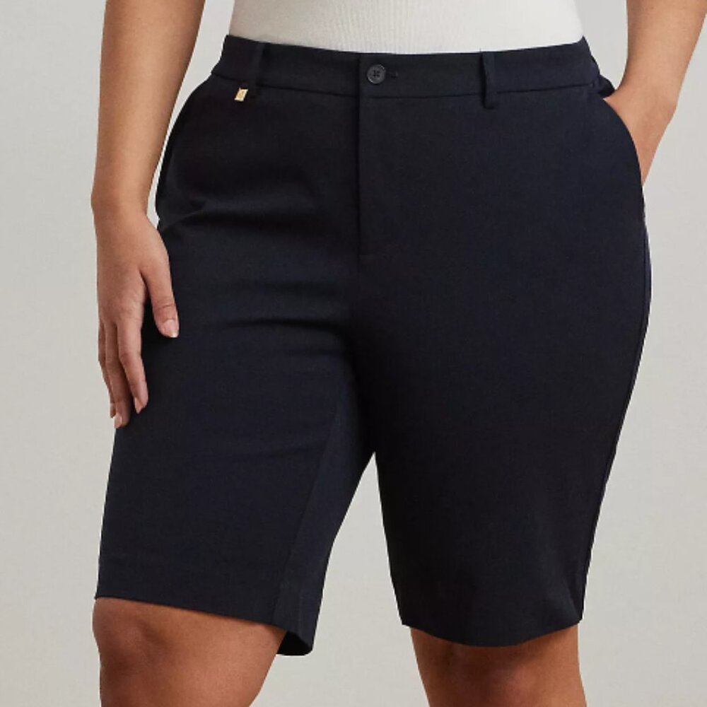Lauren Ralph Lauren Plus-Size Stretch Cotton Shorts